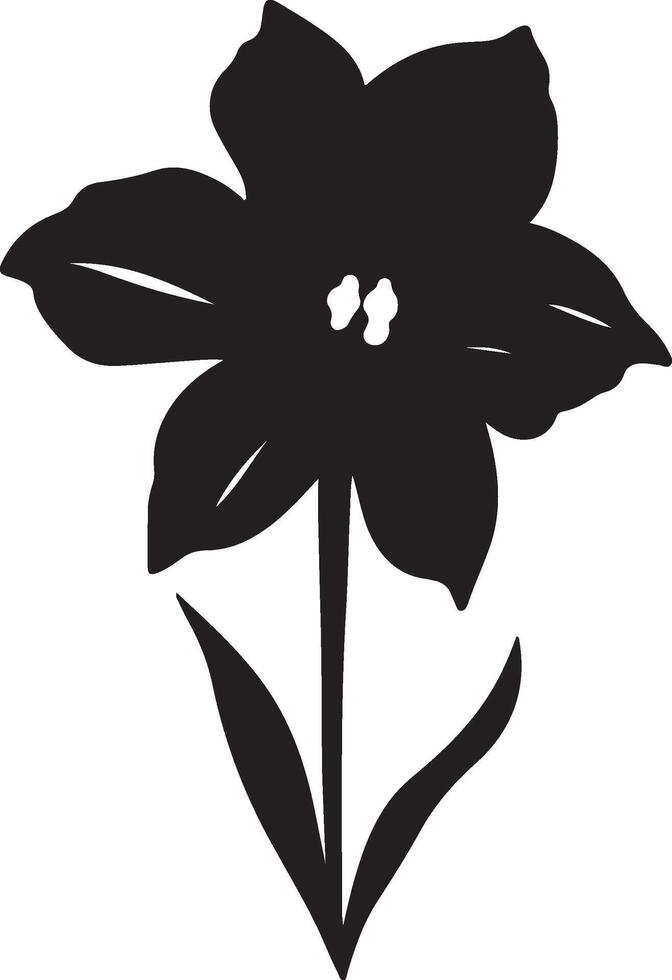 narciso flor silhueta vetor ilustração branco fundo