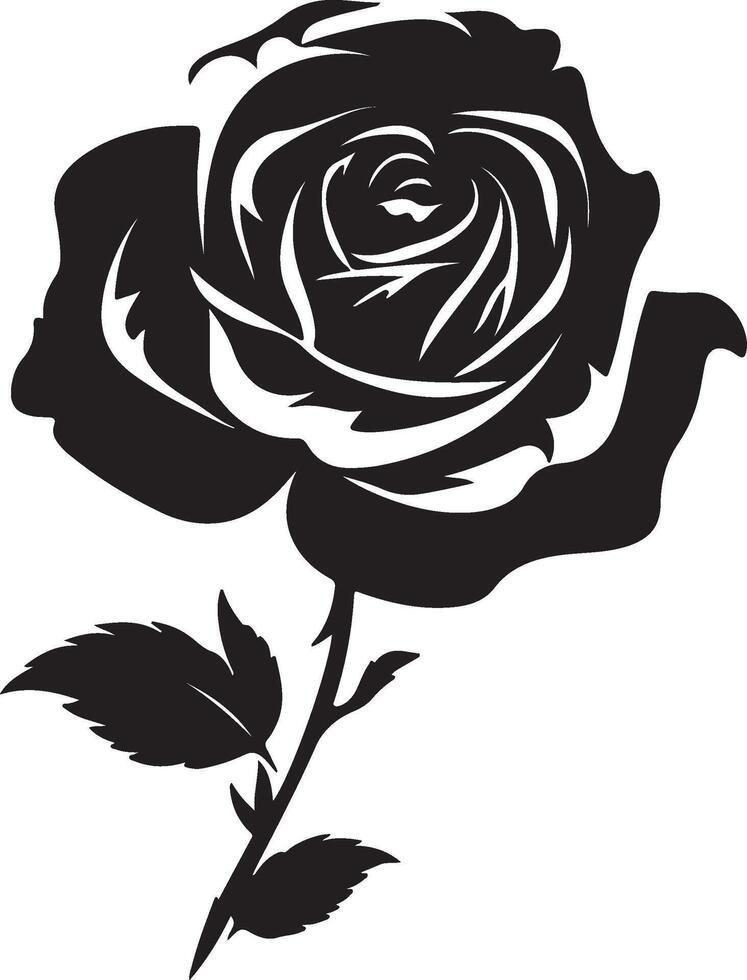 rosa flor silhueta vetor ilustração branco fundo