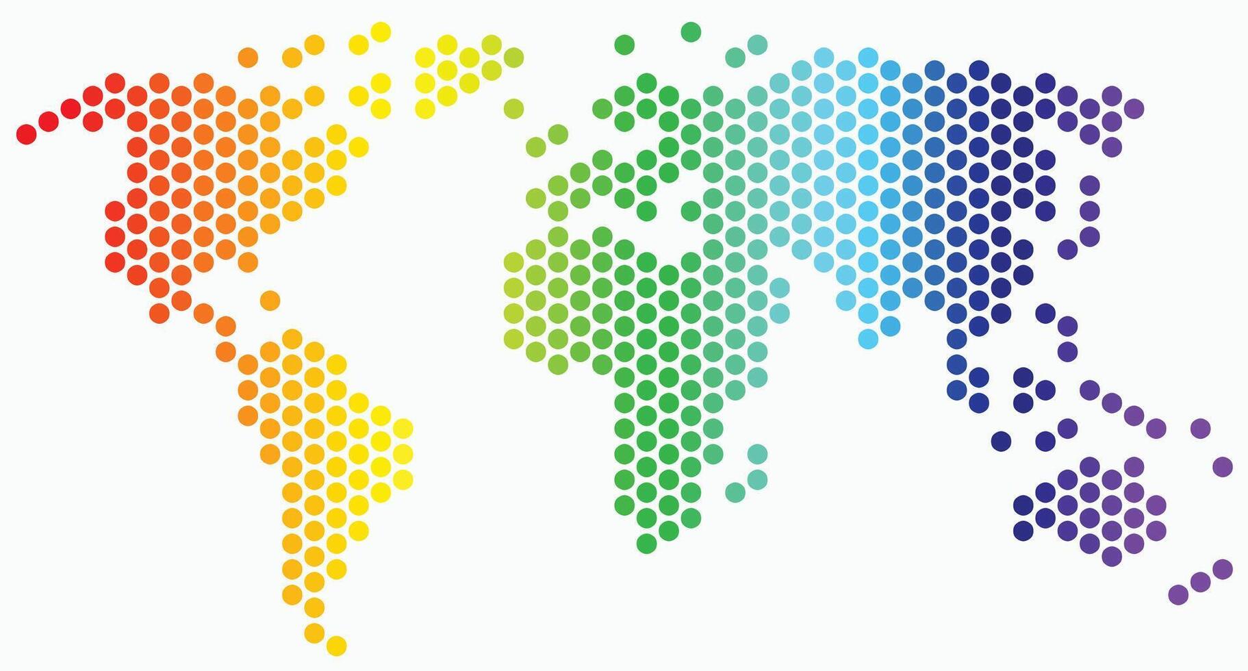 círculo forma mundo mapa em branco fundo. vetor