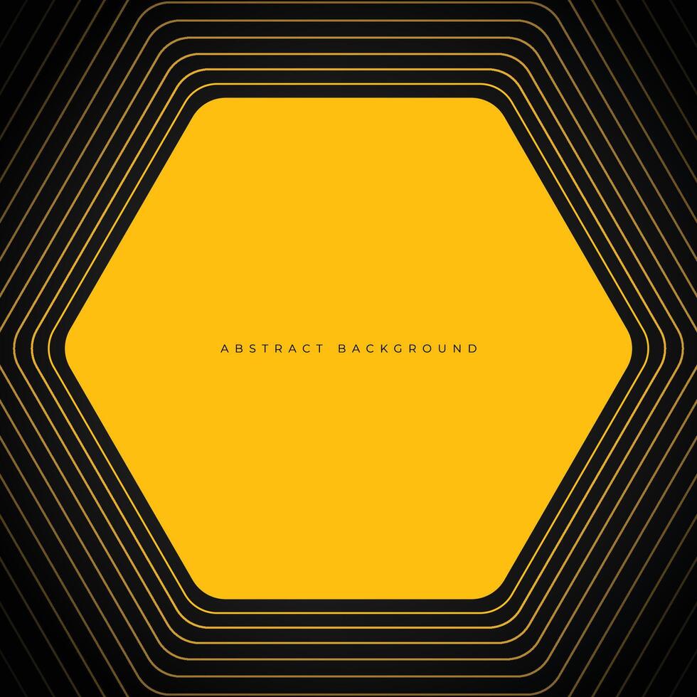 amarelo hexagonal geométrico fundo com linhas. abstrato amarelo fundo. vetor ilustração
