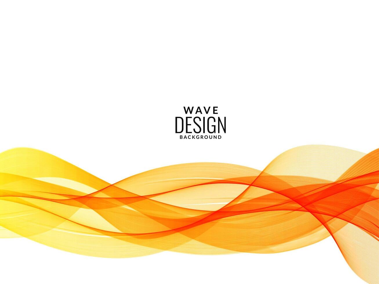 padrão moderno de design decorativo com fundo de onda amarela suave e elegante vetor