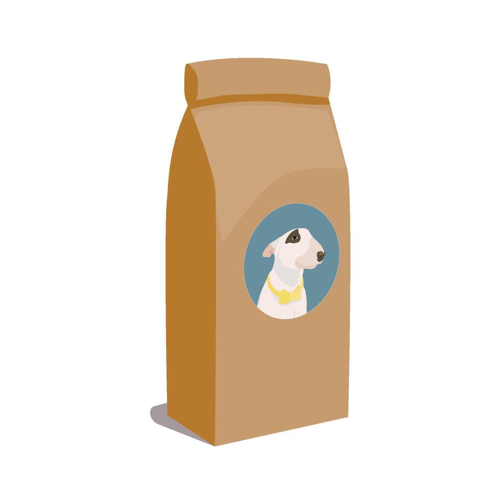 desenho animado vetor ilustração brincar para uma cachorro animal Comida pacote