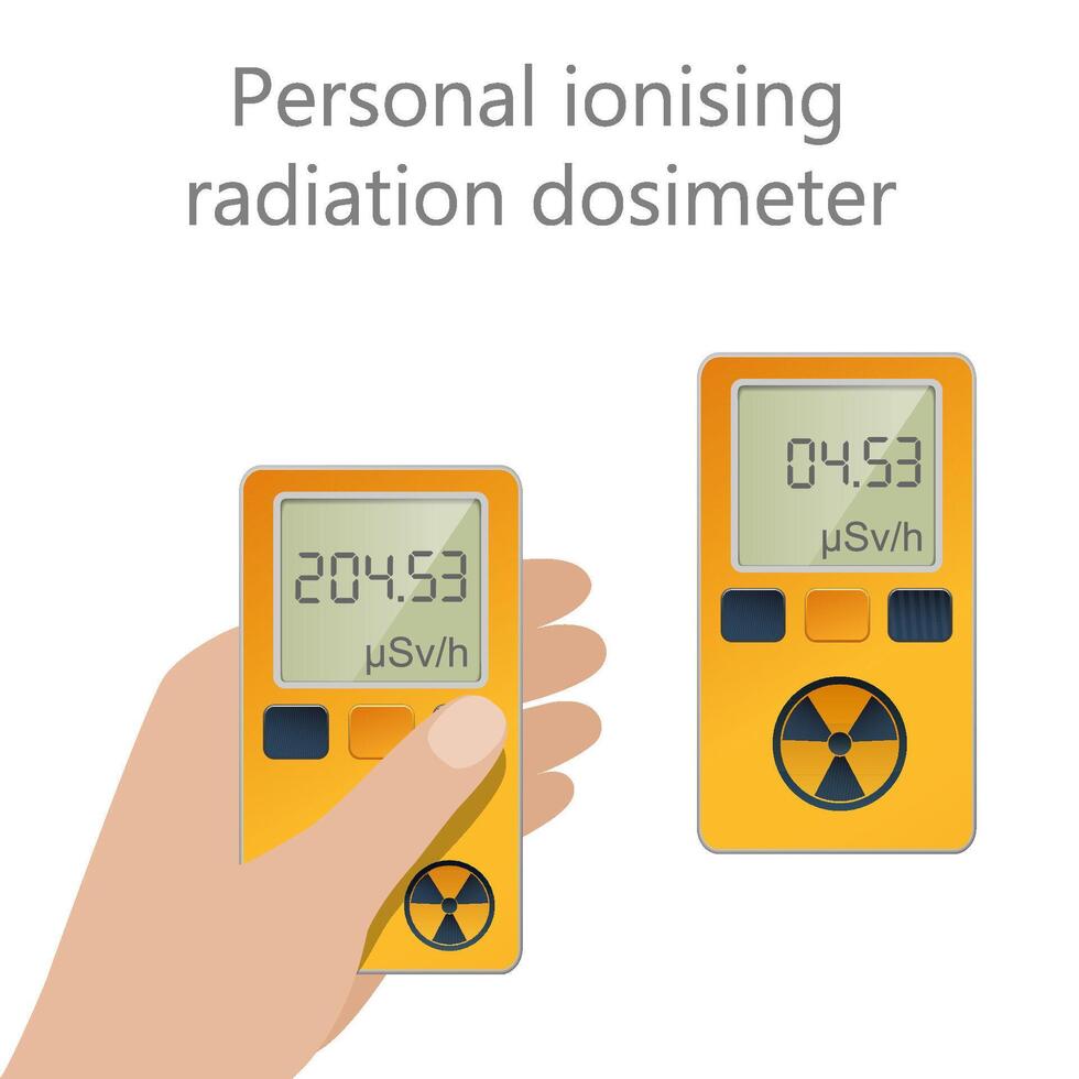 plano vetor do pessoal ionizante radiação dosímetro