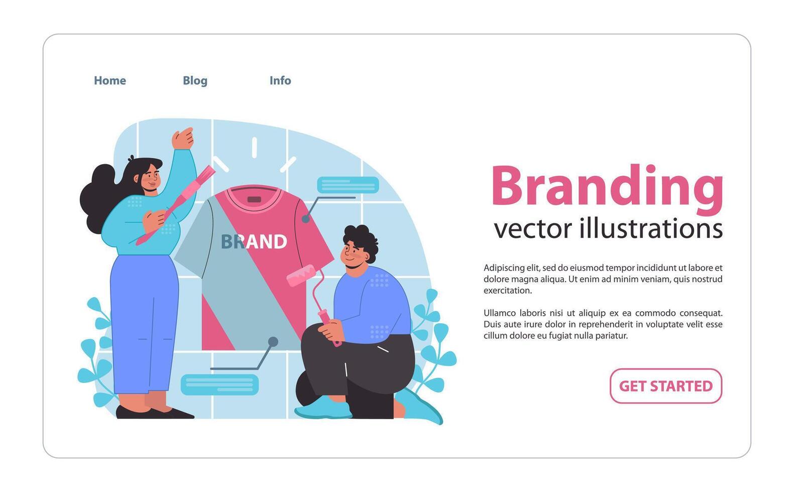 branding conceito. concepção visual identidade para corporativo vestir. vetor