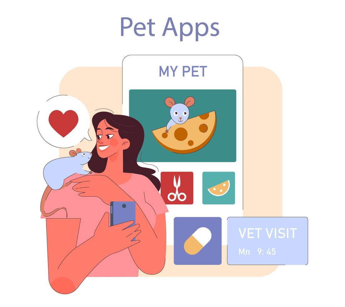 animal apps conceito. vetor