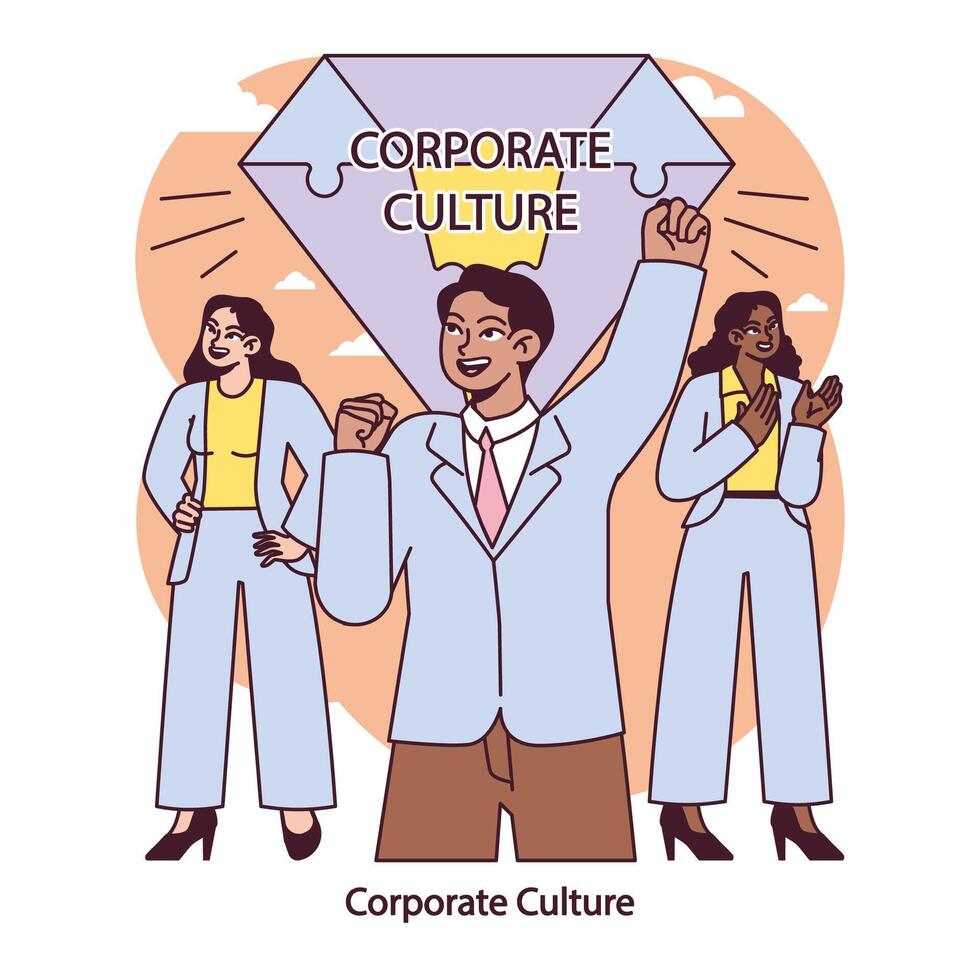 corporativo cultura revelado. vetor ilustração.