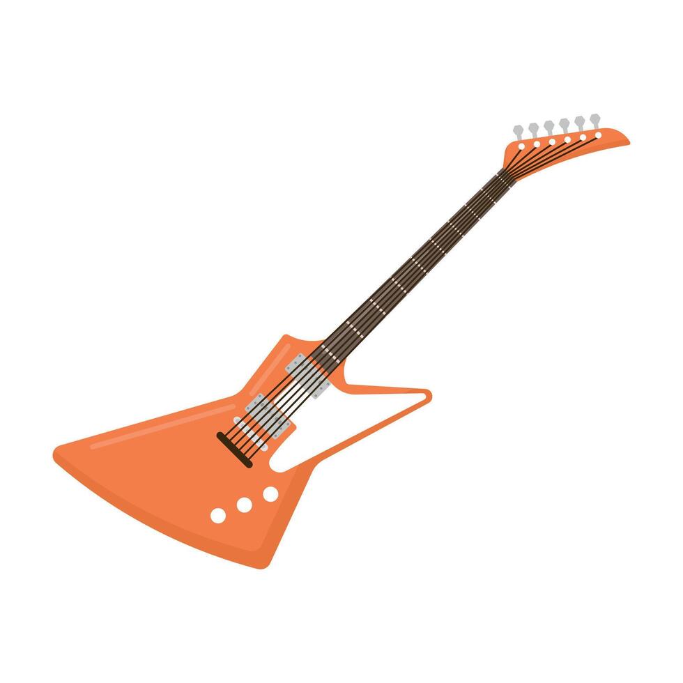 guitarra ilustração ícone plano Projeto estilo Projeto isolado branco fundo vetor