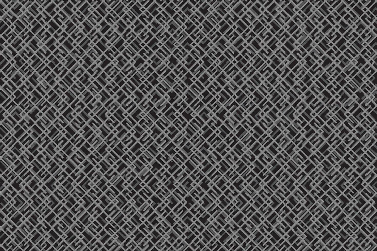 ilustração papel de parede, abstrato geométrico estilo. recorrente amostra cinzento cor linha em Preto fundo. vetor