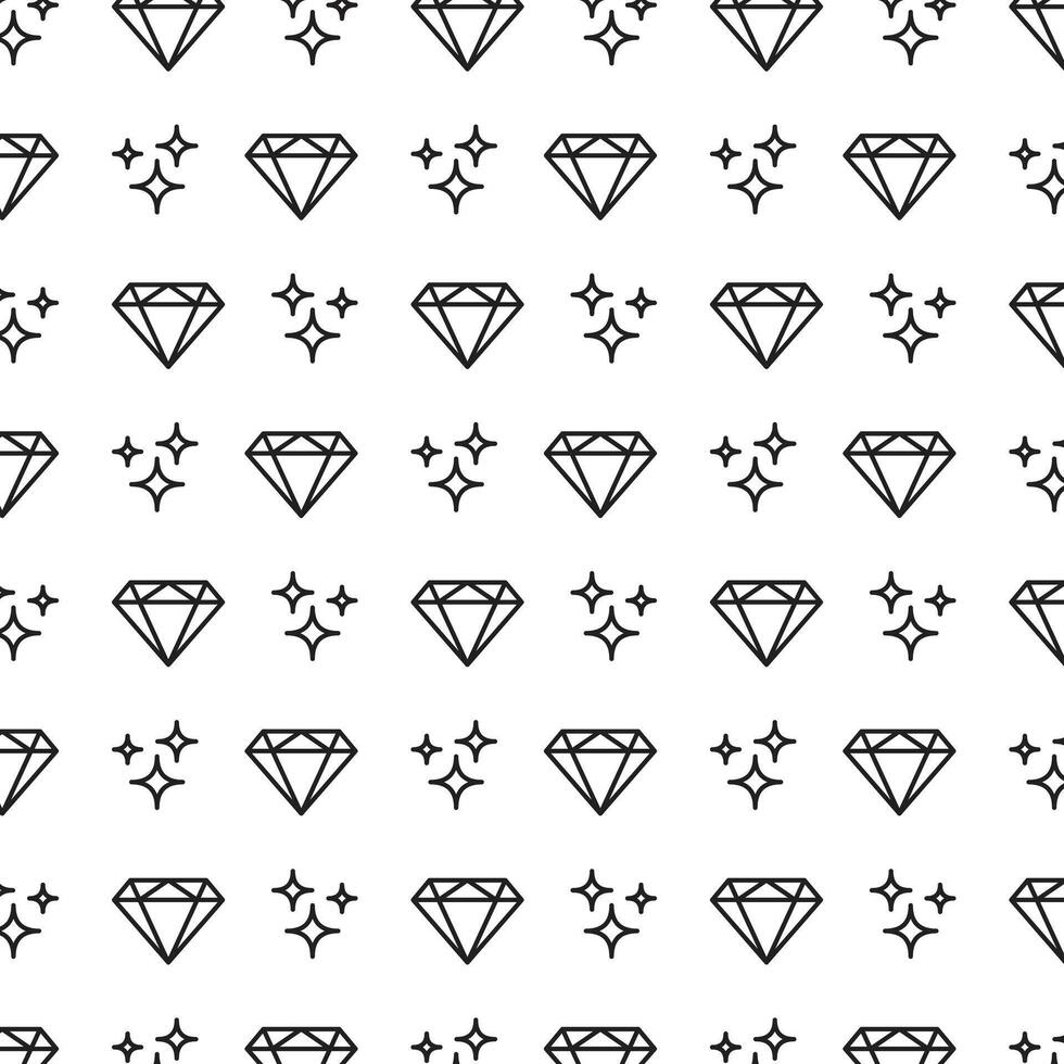 brilhante diamante lineart padronizar papel de parede fundo vetor ilustração