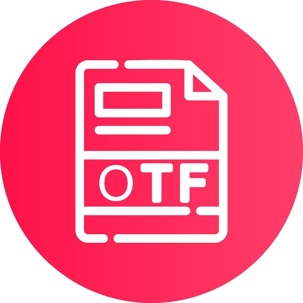 otf criativo ícone Projeto vetor