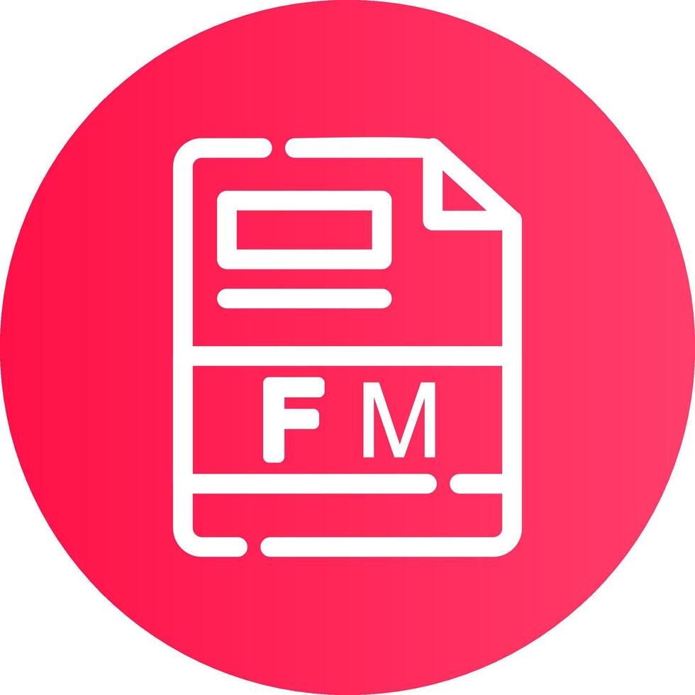 fm criativo ícone Projeto vetor