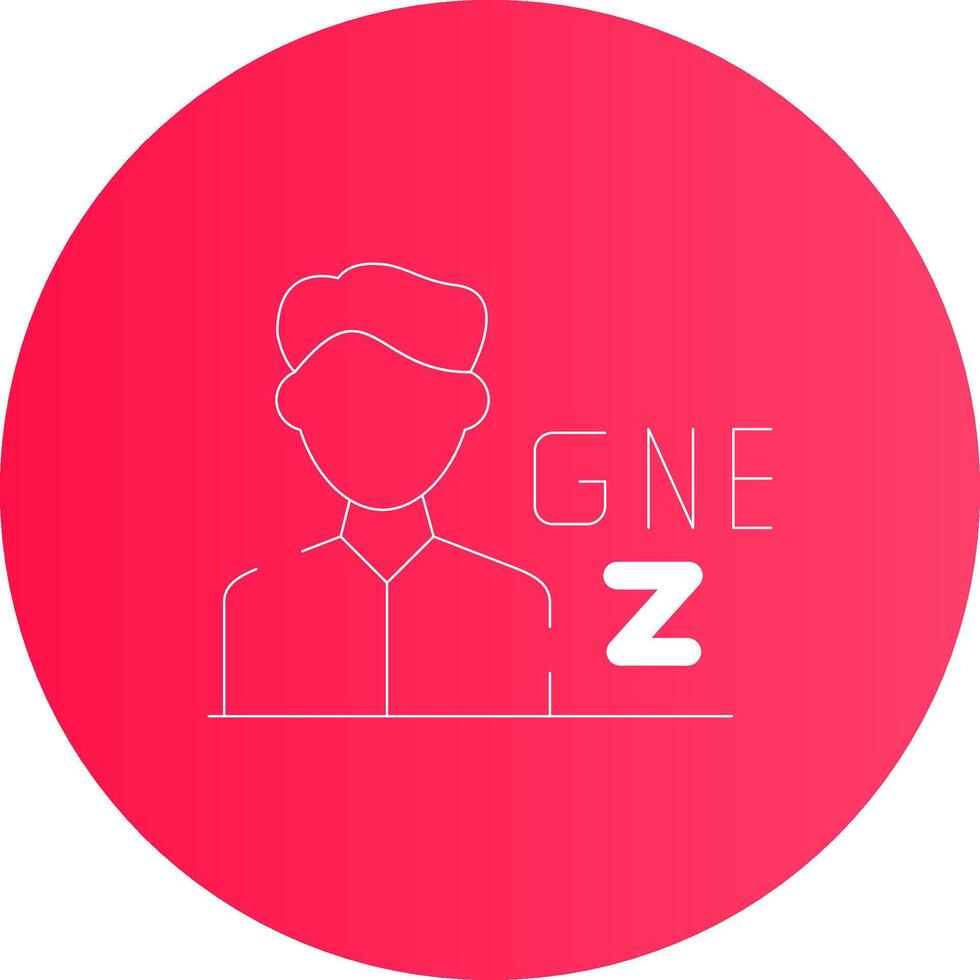 gen z masculino criativo ícone Projeto vetor