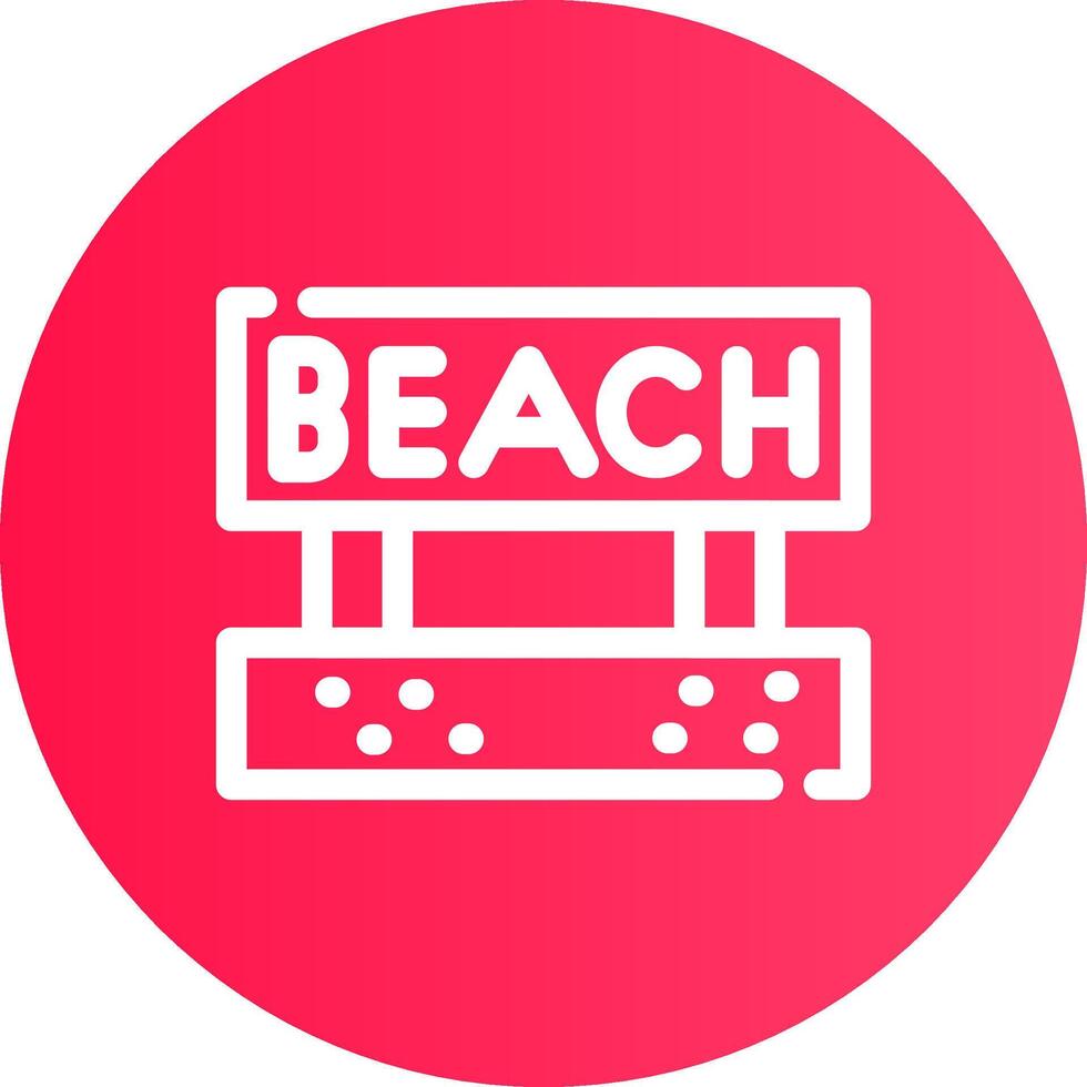 design de ícone criativo de praia vetor