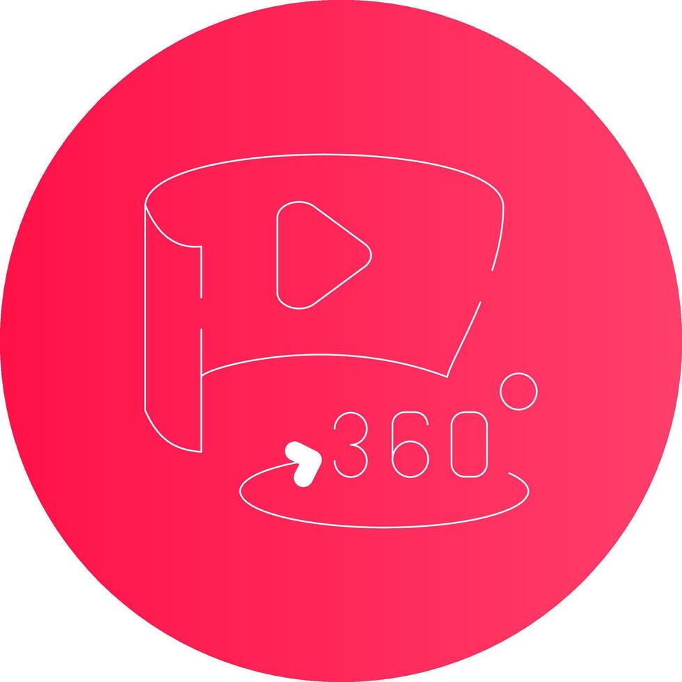 360 grau vídeo criativo ícone Projeto vetor