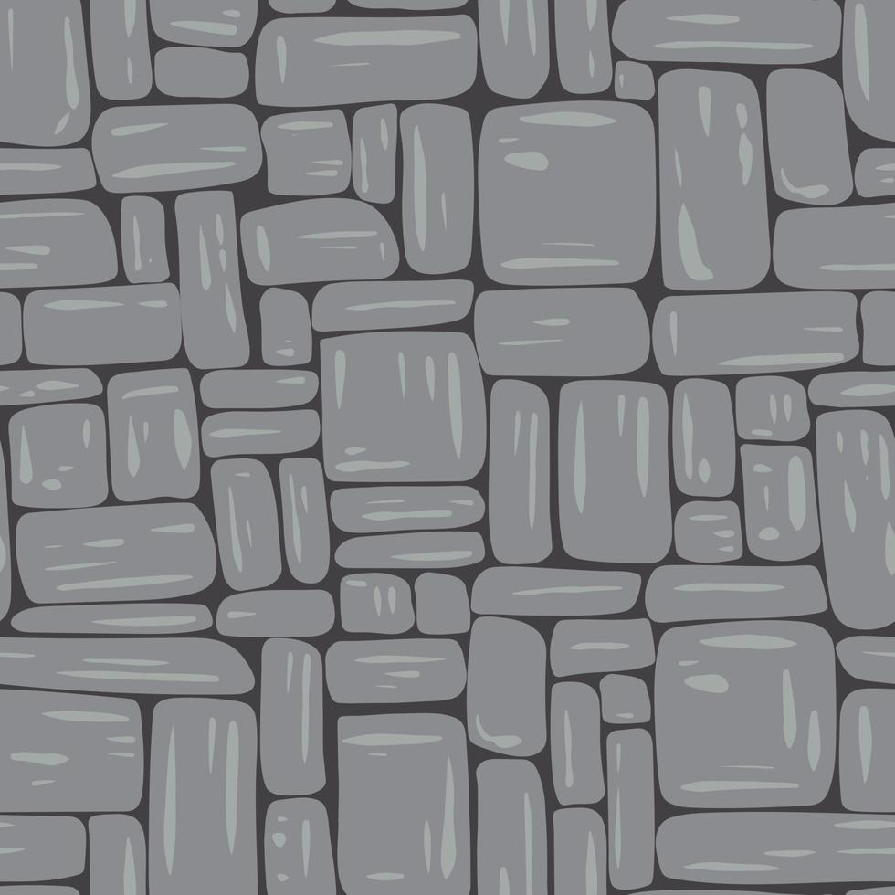ilustração em vetor parede tijolo cinza padrão sem emenda
