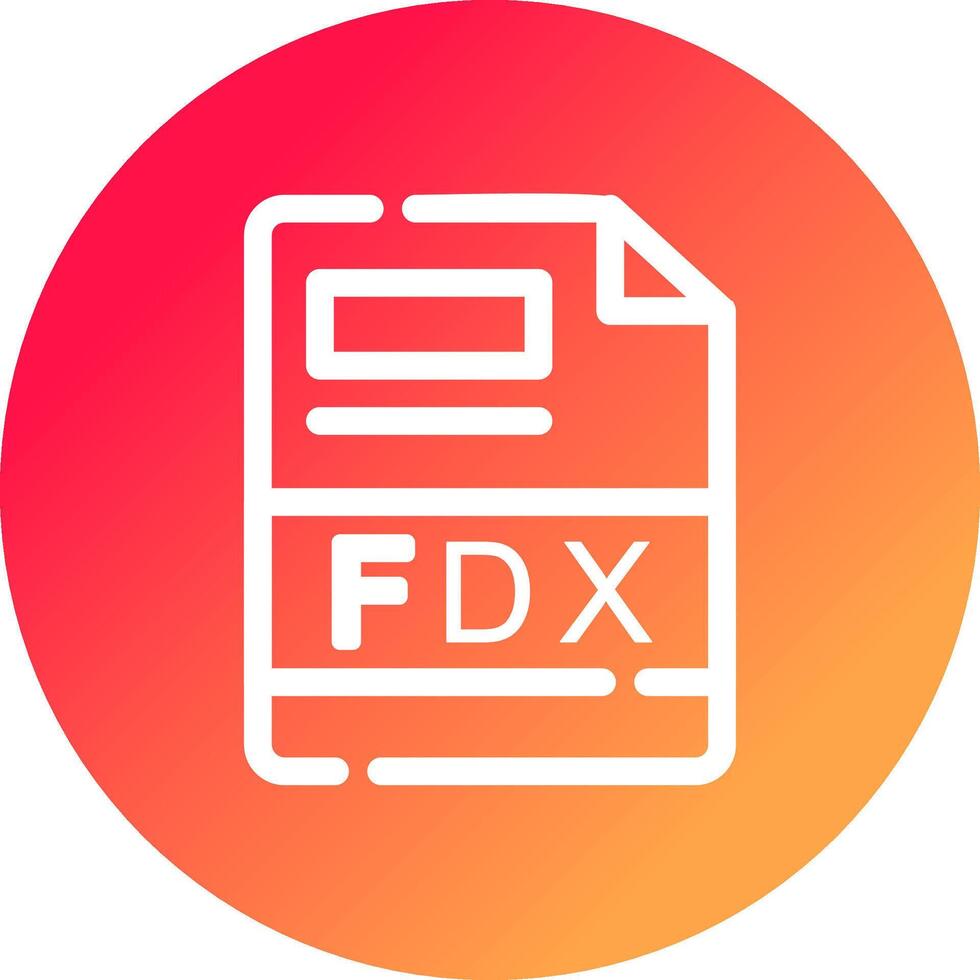 fdx criativo ícone Projeto vetor