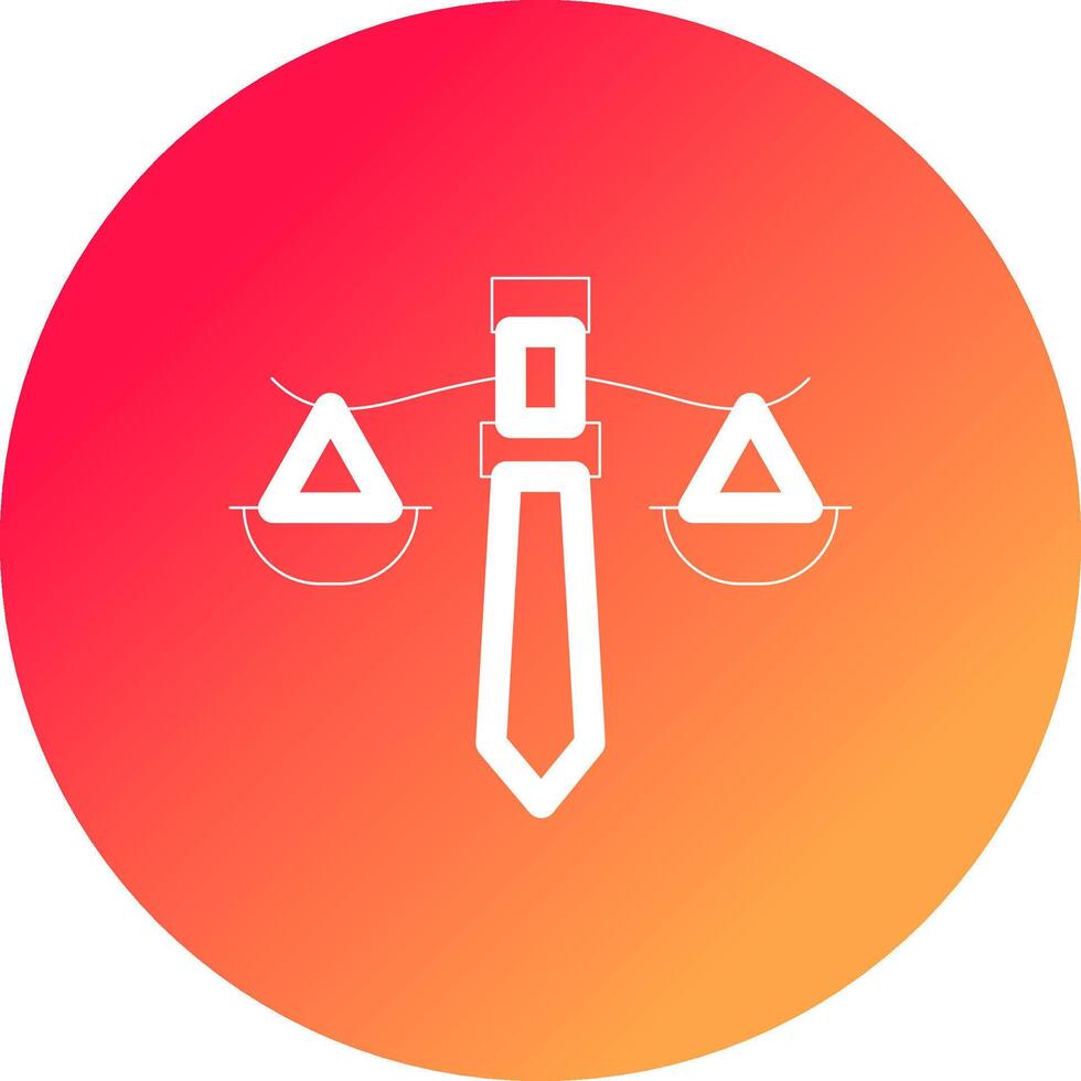 design de ícone criativo de justiça vetor