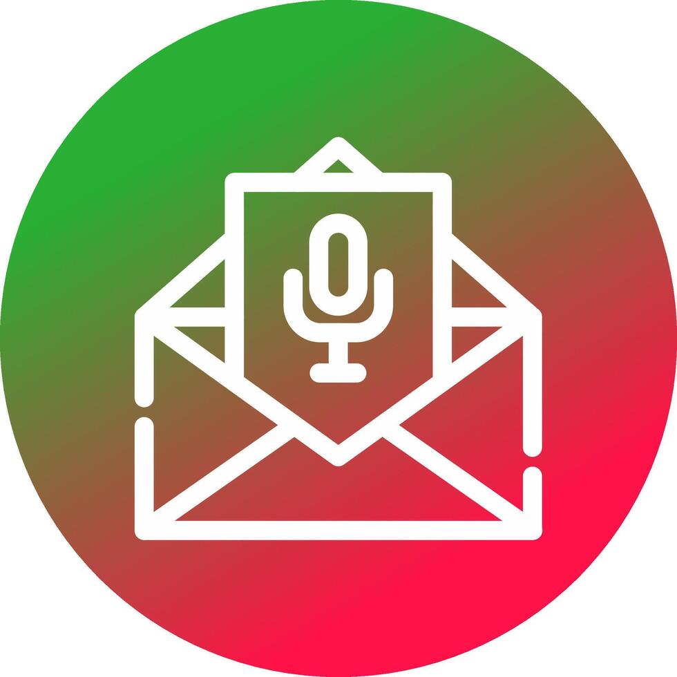 design de ícone criativo de e-mail de voz vetor