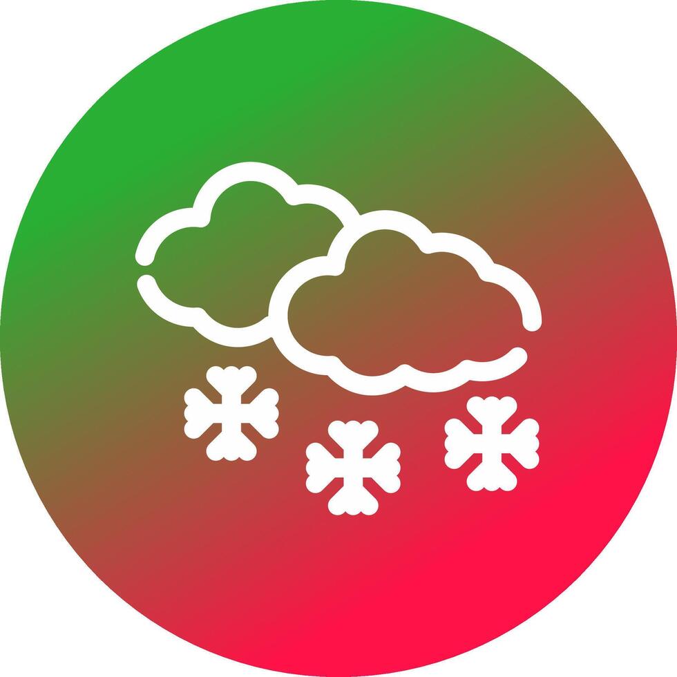 design de ícone criativo de neve vetor