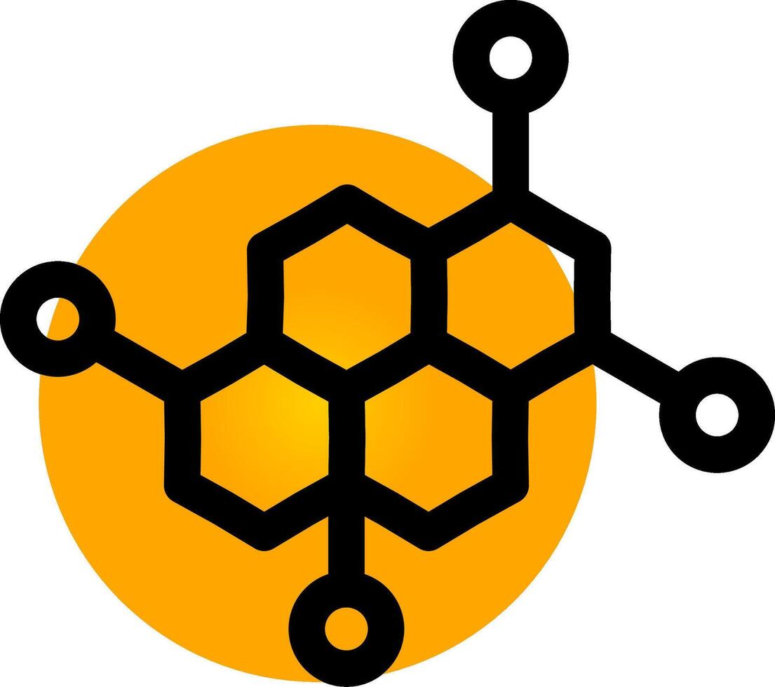 design de ícone criativo de molécula vetor