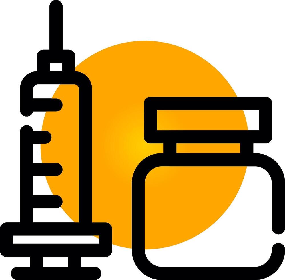 design de ícone criativo de vacina vetor