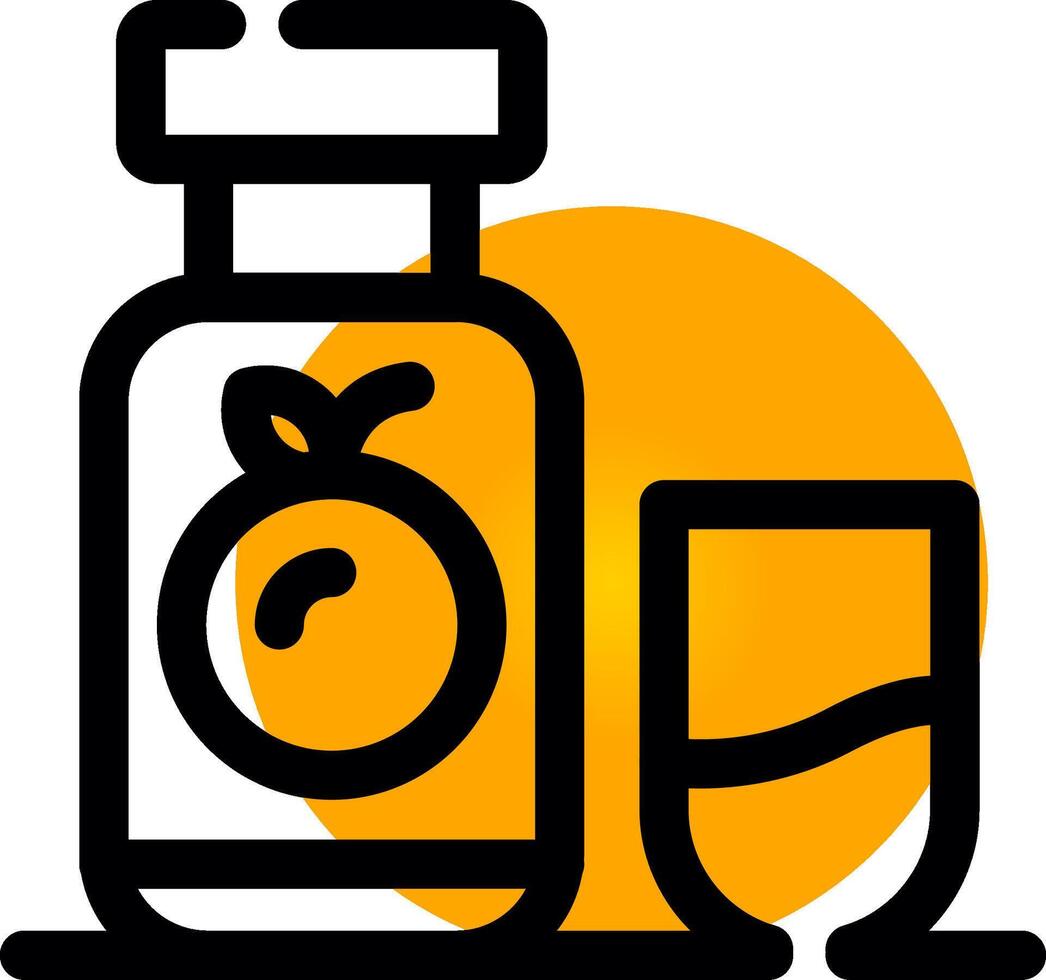 design de ícone criativo de suco de laranja vetor