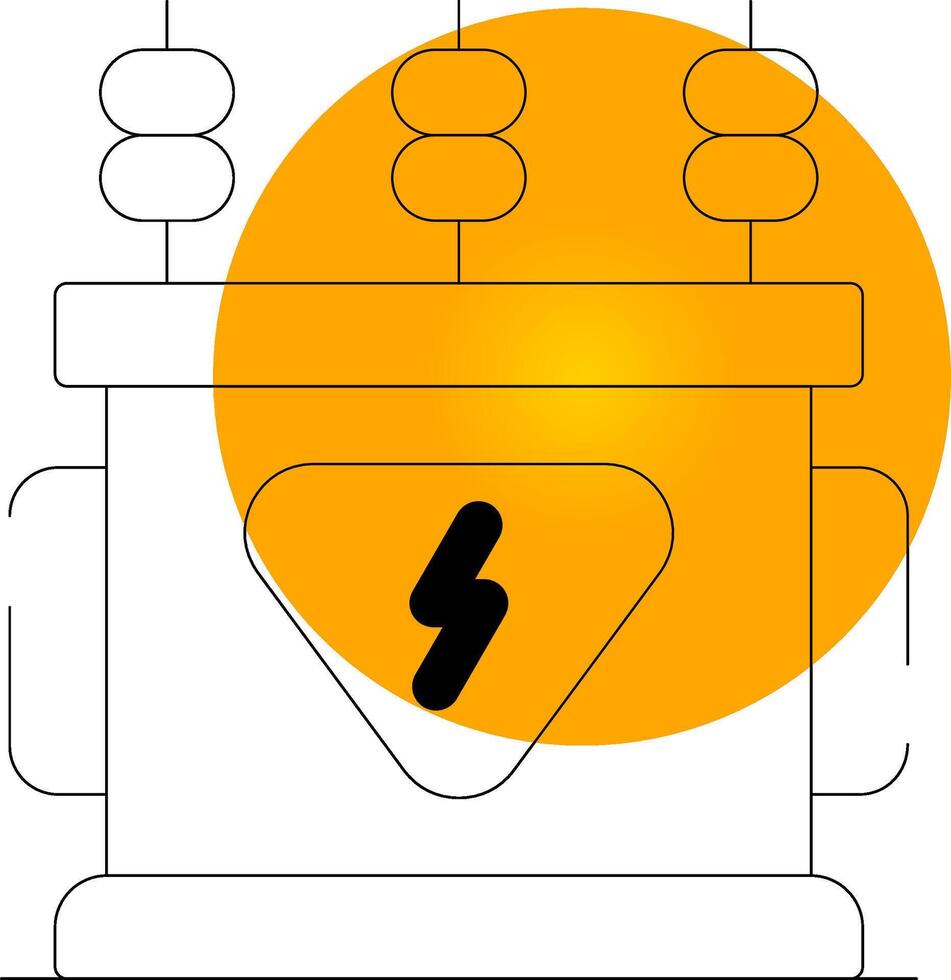 design de ícone criativo de transformador de energia vetor