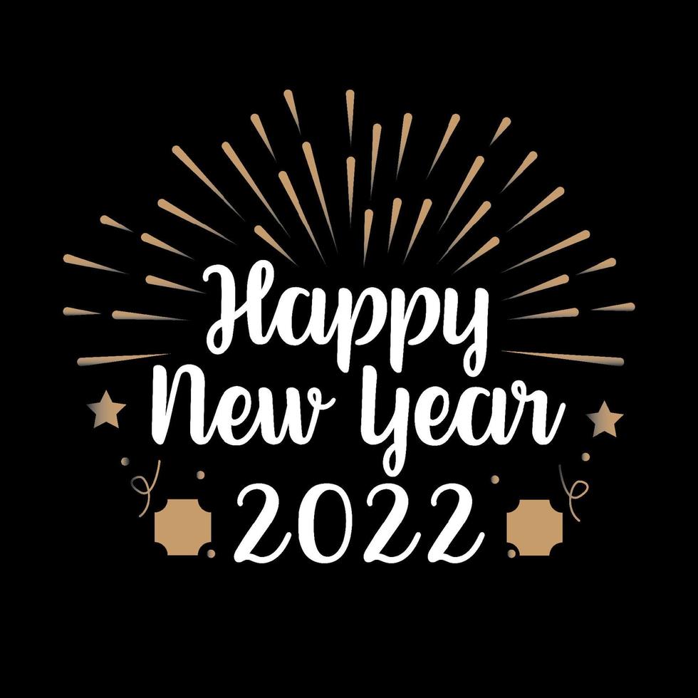 feliz ano novo 2022 tipografia vetor