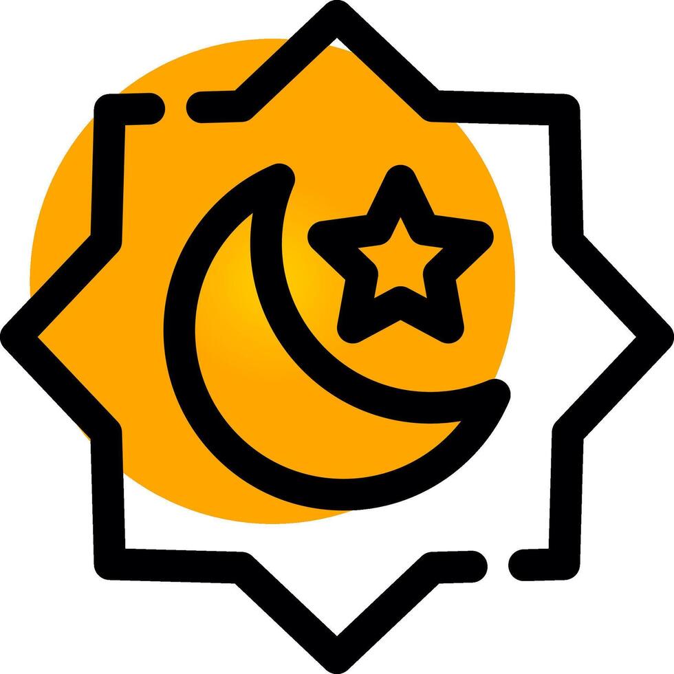 design de ícone criativo muçulmano vetor