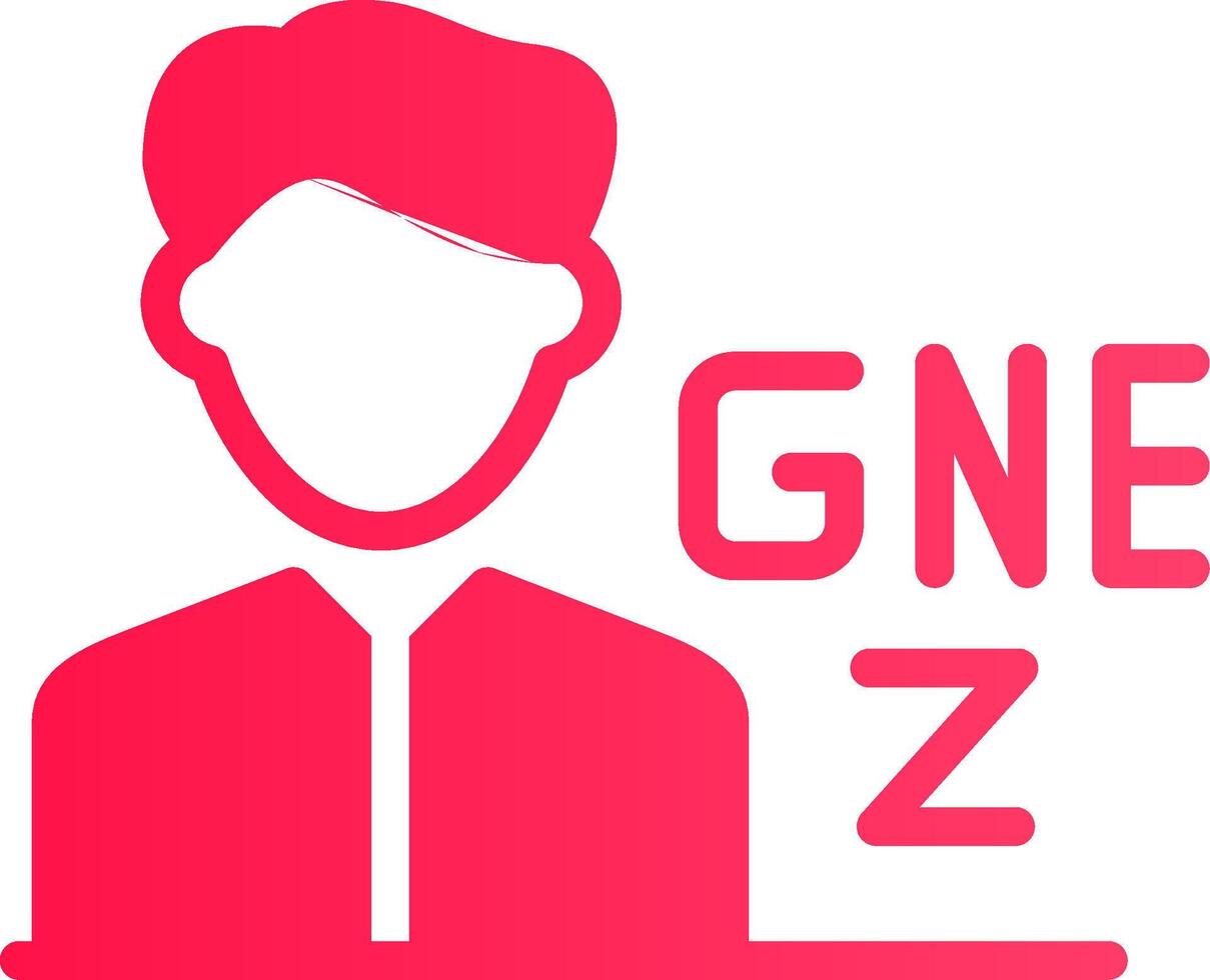 gen z masculino criativo ícone Projeto vetor