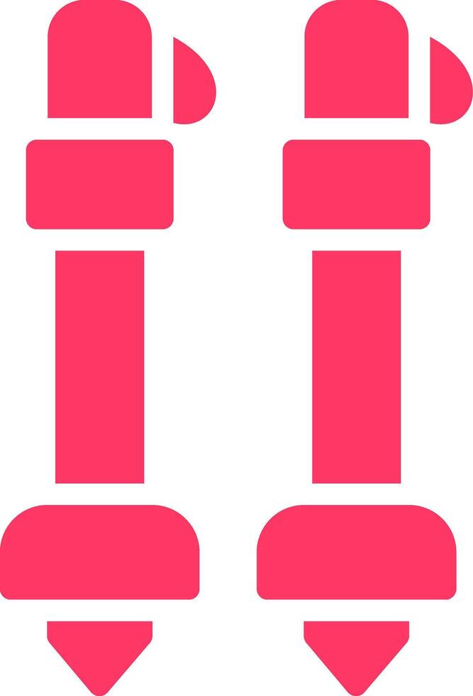 design de ícone criativo de bastões de esqui vetor