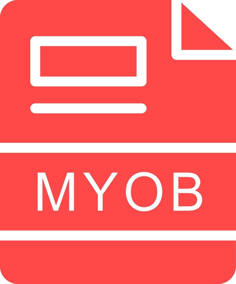 myob criativo ícone Projeto vetor