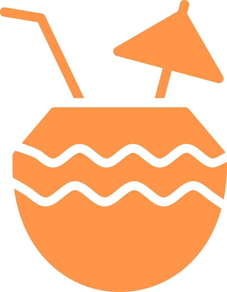 design de ícone criativo de bebida de coco vetor