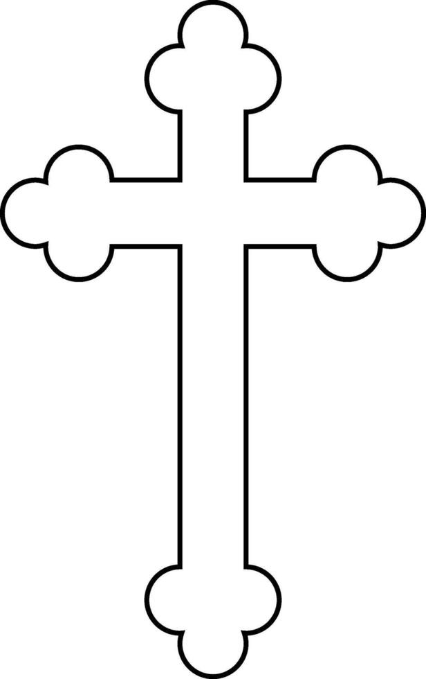 Cruz Igreja desenhando Projeto bandeira. vetor