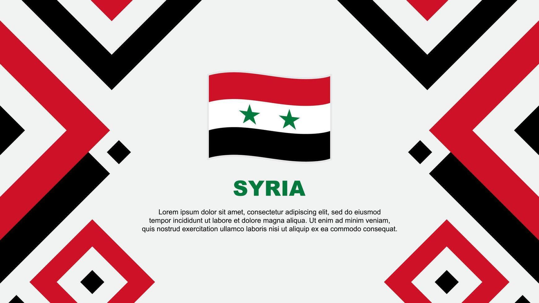 Síria bandeira abstrato fundo Projeto modelo. Síria independência dia bandeira papel de parede vetor ilustração. Síria modelo
