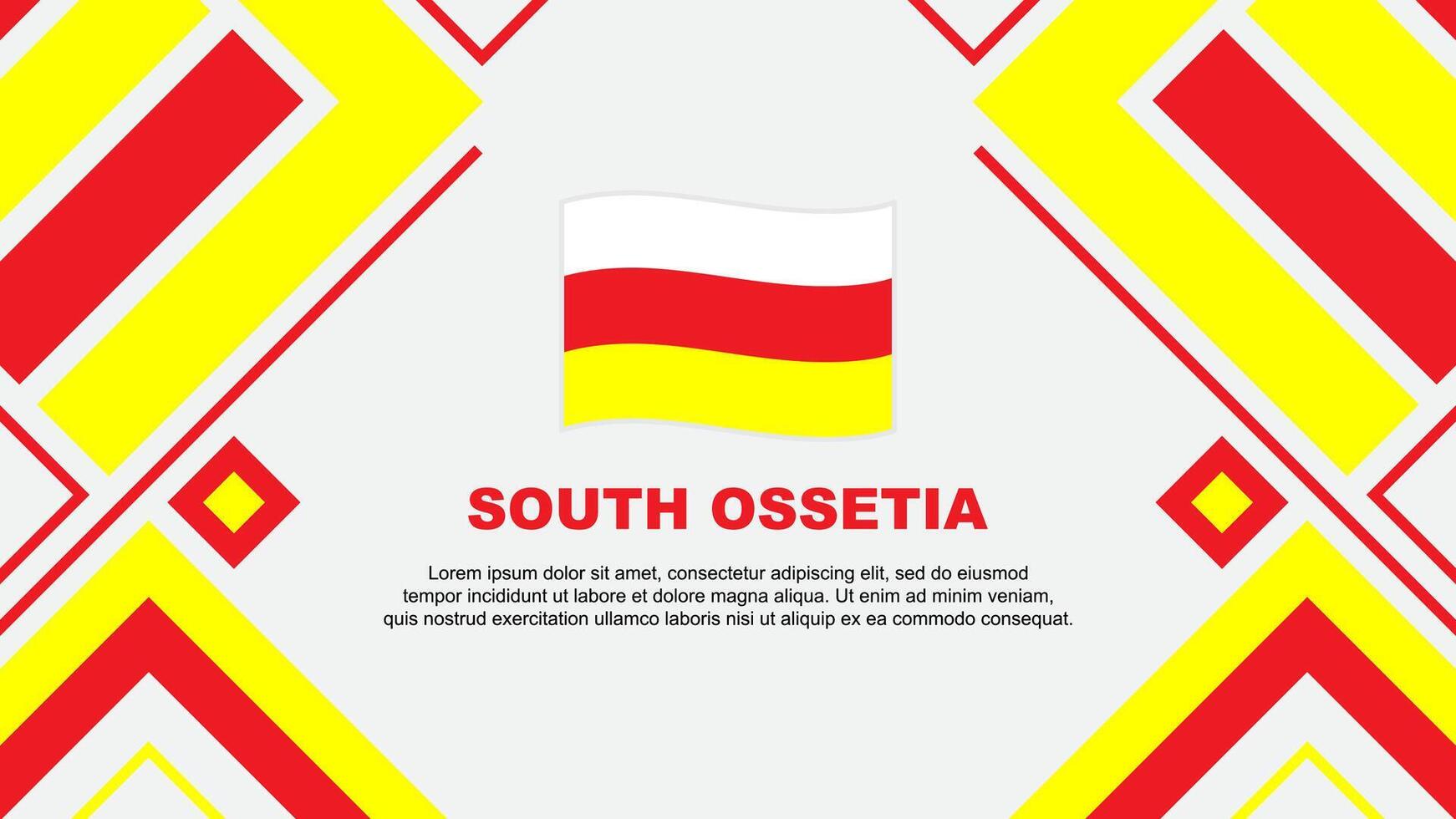 sul ossétia bandeira abstrato fundo Projeto modelo. sul ossétia independência dia bandeira papel de parede vetor ilustração. sul ossétia bandeira