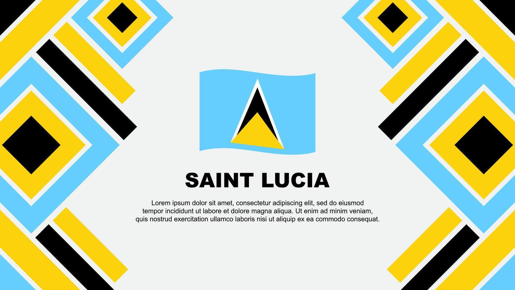 santo lucia bandeira abstrato fundo Projeto modelo. santo lucia independência dia bandeira papel de parede vetor ilustração. santo lucia