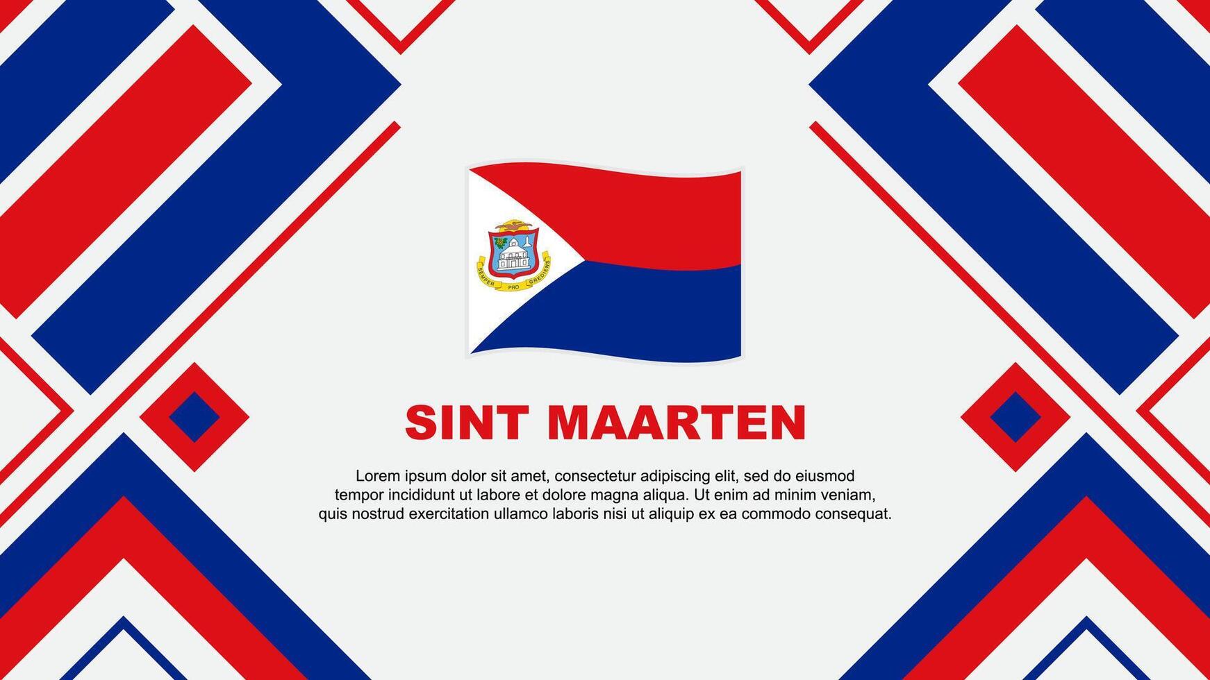 sint maarten bandeira abstrato fundo Projeto modelo. sint maarten independência dia bandeira papel de parede vetor ilustração. sint maarten bandeira