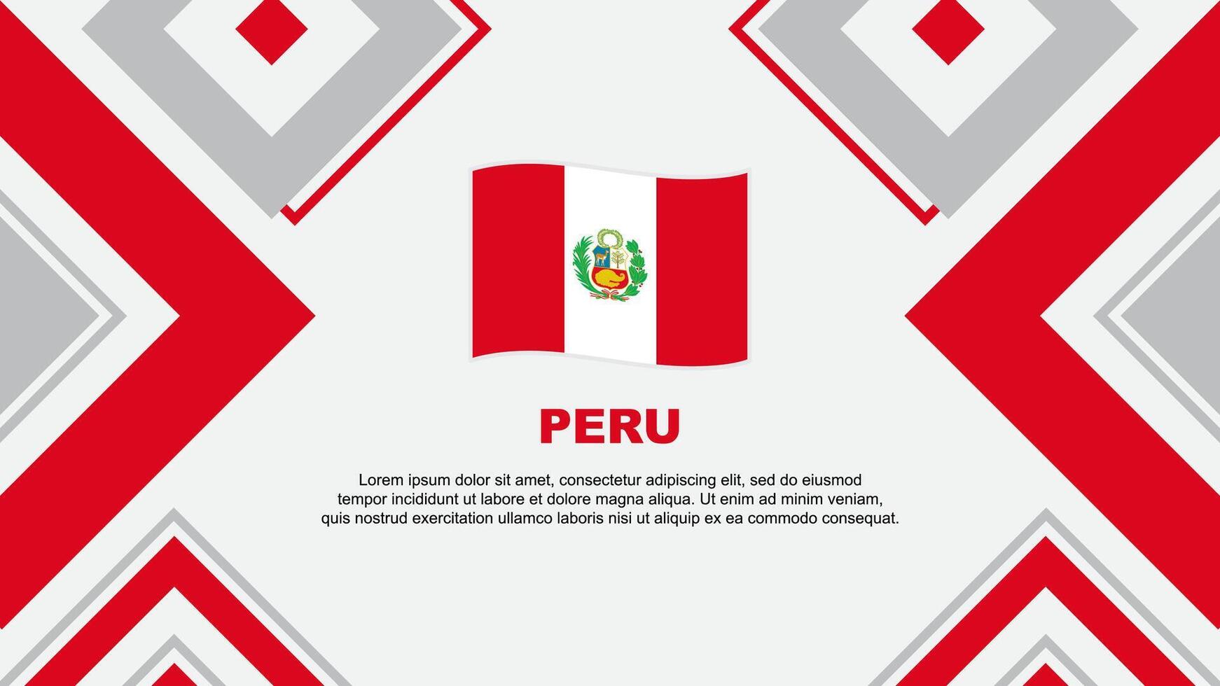 Peru bandeira abstrato fundo Projeto modelo. Peru independência dia bandeira papel de parede vetor ilustração. independência dia