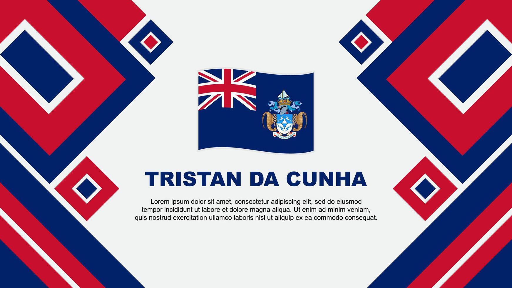 tristão da cunha bandeira abstrato fundo Projeto modelo. tristão da cunha independência dia bandeira papel de parede vetor ilustração. tristão da cunha desenho animado