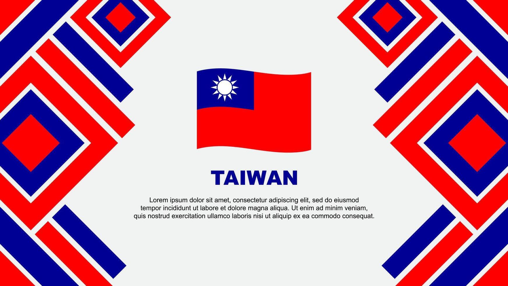 Taiwan bandeira abstrato fundo Projeto modelo. Taiwan independência dia bandeira papel de parede vetor ilustração. Taiwan