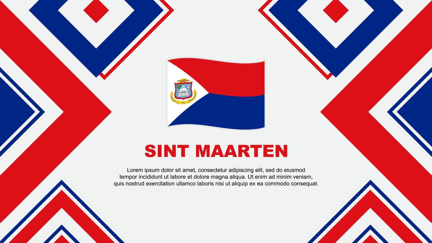 sint maarten bandeira abstrato fundo Projeto modelo. sint maarten independência dia bandeira papel de parede vetor ilustração. sint maarten independência dia