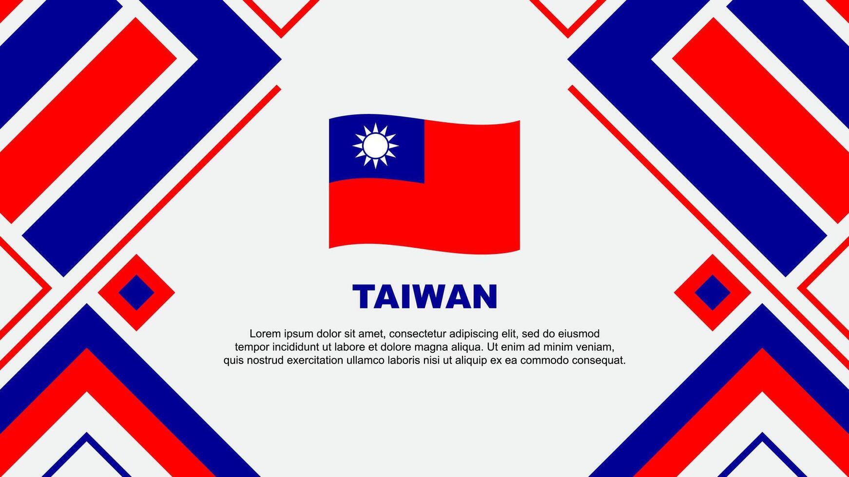 Taiwan bandeira abstrato fundo Projeto modelo. Taiwan independência dia bandeira papel de parede vetor ilustração. Taiwan bandeira