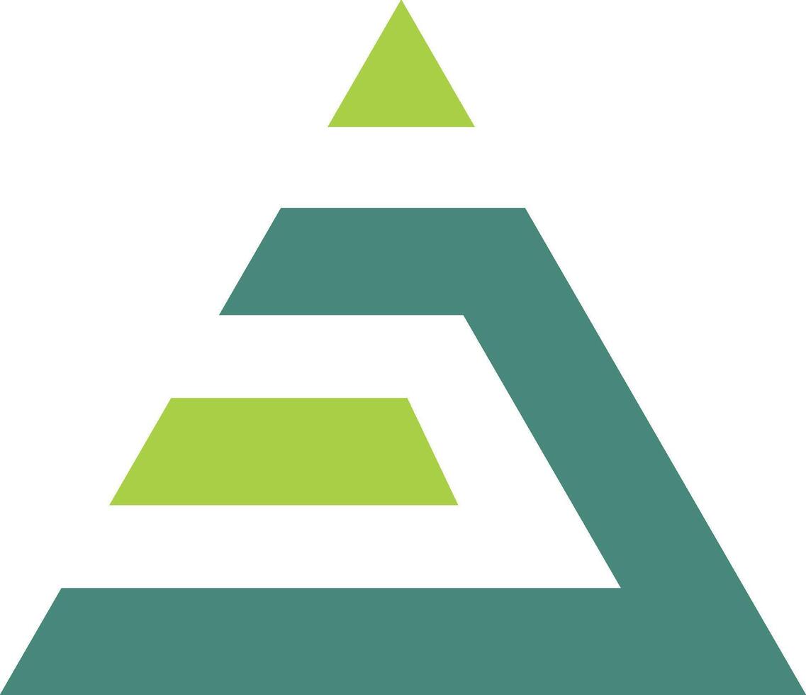 triângulo abstrato construção vetor logotipo