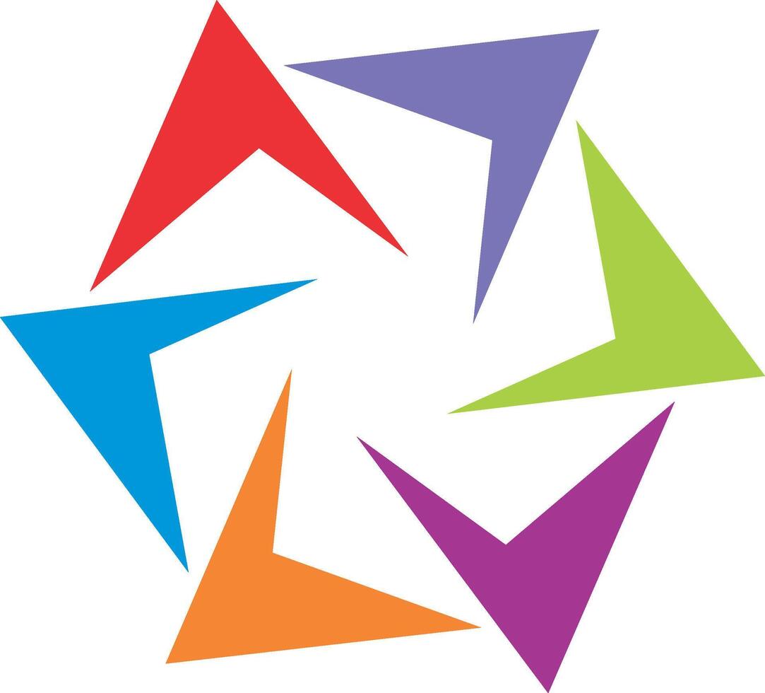 triângulo círculo abstrato construção vetor logotipo