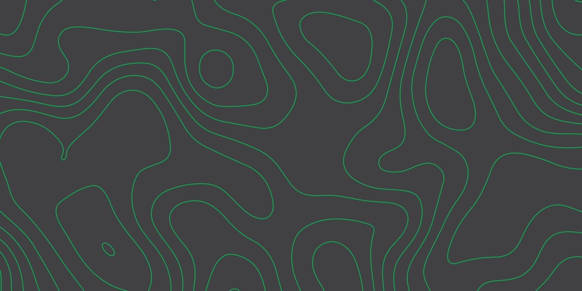 verde topográfico padronizar fundo. abstrato verde topografia curva linha em Preto fundo vetor