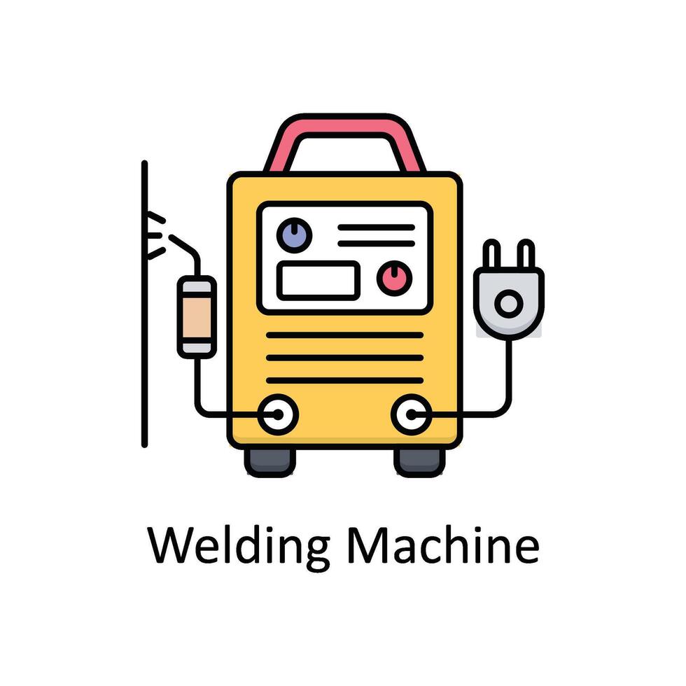 Soldagem máquina vetor preenchidas esboço ícone Projeto ilustração. fabricação unidades símbolo em branco fundo eps 10 Arquivo