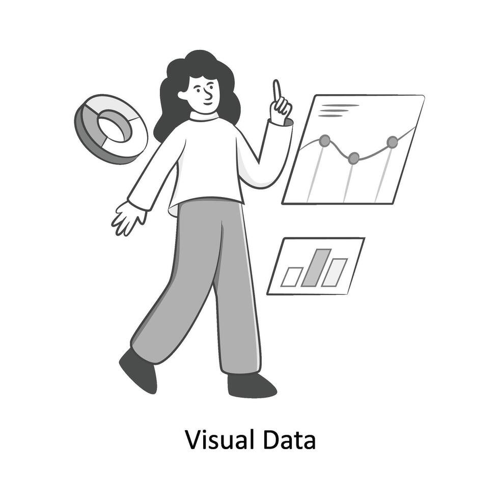 visual dados plano estilo Projeto vetor ilustração. estoque ilustração