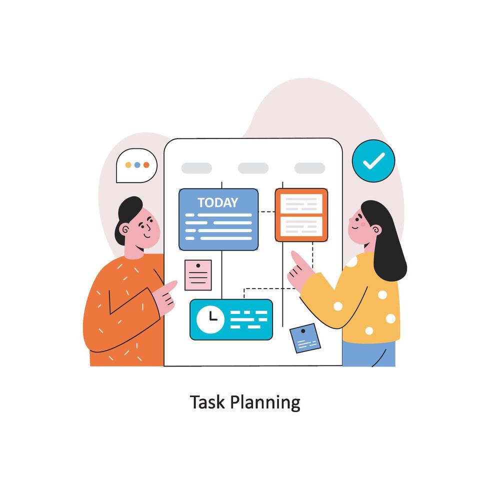tarefa planejamento plano estilo Projeto vetor ilustração. estoque ilustração