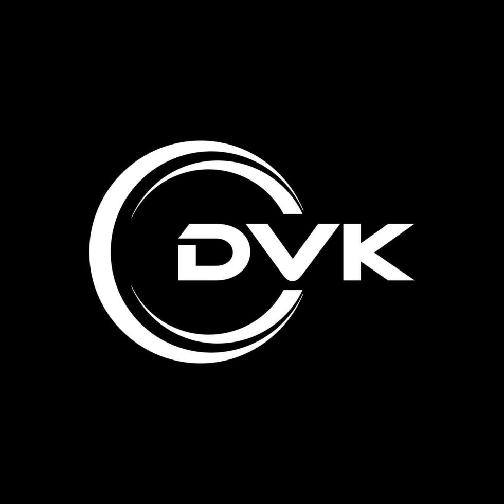 dvk carta logotipo projeto, inspiração para uma único identidade. moderno elegância e criativo Projeto. marca d'água seu sucesso com a impressionante isto logotipo. vetor